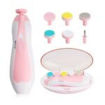 Kids Baby Nail Trimmer Electric Baby Manicure Pedicure Nail Clippers Cutter Scissors Care Set, 6 in^ 1 set with LED Lighting