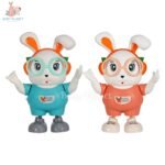 Battery Operated Dancing Swing Rabbit with Lights, Music & Sound, Bump & Go Functionality – Educational Sensory Toy for Baby & Toddlers