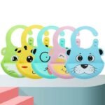 Waterproof Silicone Feeding Baby Silicon Bib for Kids 1 Ps (Color as per stock) - ছবি 3