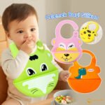 Waterproof Silicone Feeding Baby Silicon Bib for Kids 1 Ps (Color as per stock)