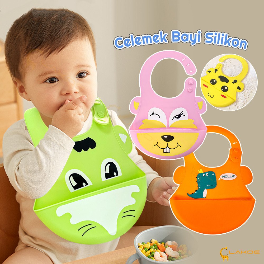 sg-11134201-7repo-m20rcdank4o019 Waterproof Silicone Feeding Baby Silicon Bib for Kids 1 Ps (Color as per stock) - ছবি 1